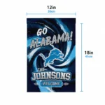 Detroit Lions Garden Flag Customized Swirl Vortex Blue Best Selling