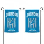 Detroit Lions Garden Flag Personalized Distressed Stripes Blue Best Selling