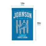 Detroit Lions Garden Flag Personalized Distressed Stripes Blue Best Selling