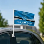 Detroit Lions House Flag Custom Brushed Streaks Blue Best Selling