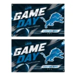 Detroit Lions House Flag Customized Action Streaks Blue Best Selling