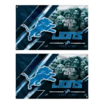 Detroit Lions House Flag Customized Diagonal Stripes Blue Best Selling