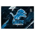 Detroit Lions House Flag Personalized Speed Slashes Blue Best Selling