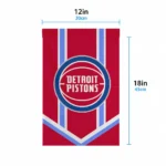Detroit Pistons Garden Flag Custom Chevron Stripes Red Best Selling