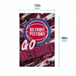 Detroit Pistons Garden Flag Customized Glowing Star Red Best Selling