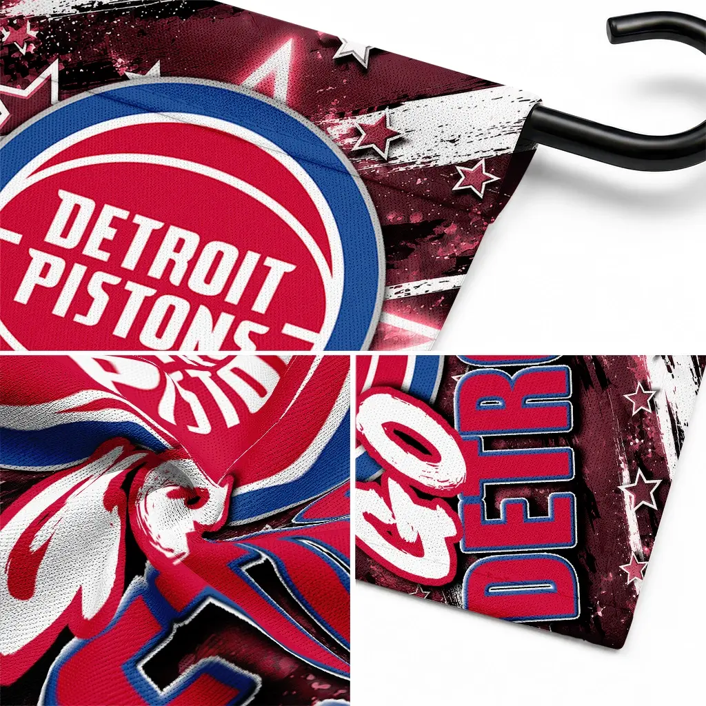 Detroit Pistons Garden Flag Customized Glowing Star Red Latest Model Detroit Pistons Garden Flag Customized Glowing Star Red Latest Model