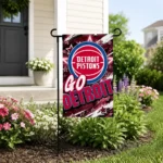 Detroit Pistons Garden Flag Customized Glowing Star Red Best Selling