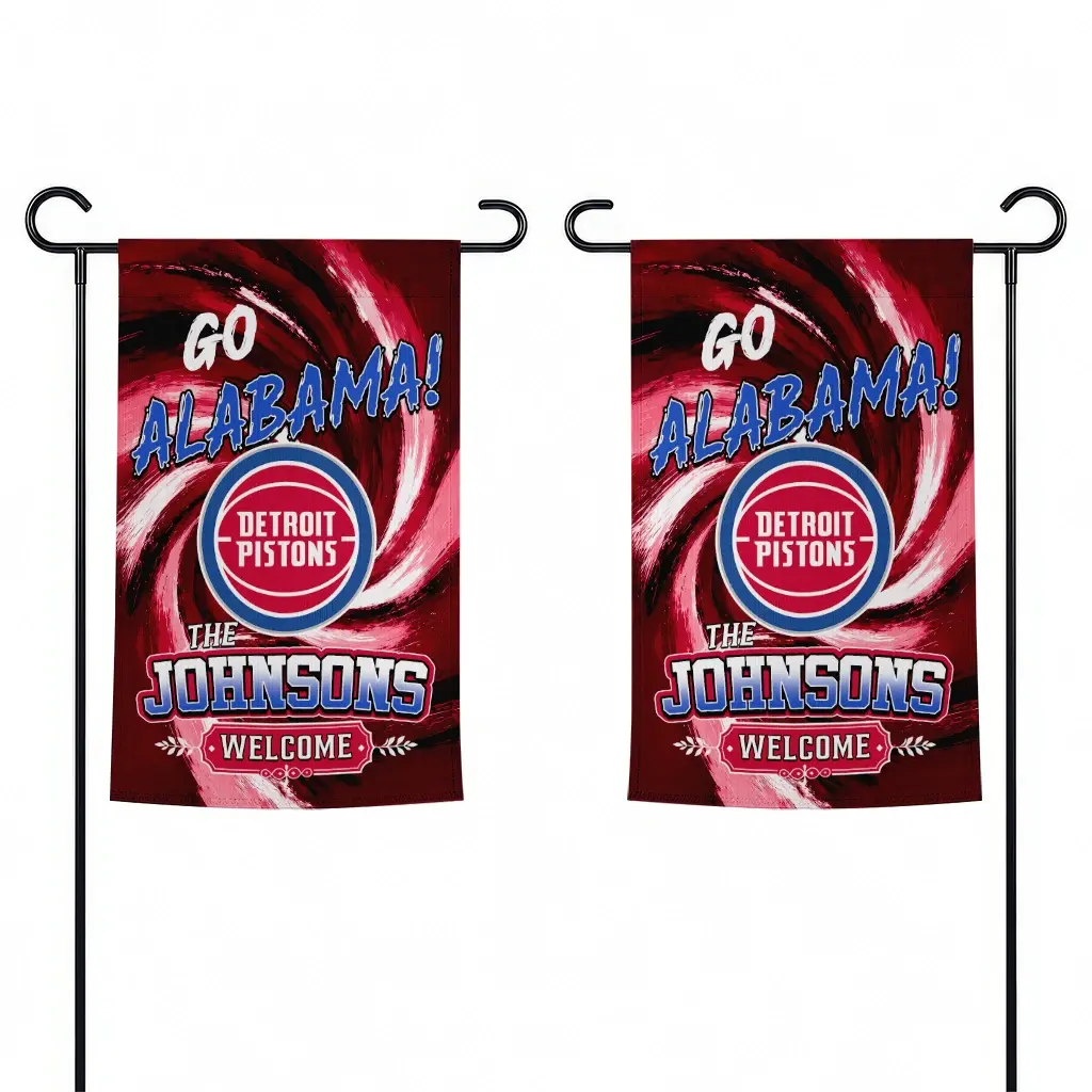 Detroit Pistons Garden Flag Customized Swirl Vortex Red Fashion Forward Detroit Pistons Garden Flag Customized Swirl Vortex Red Fashion Forward