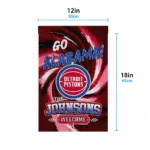 Detroit Pistons Garden Flag Customized Swirl Vortex Red Best Selling