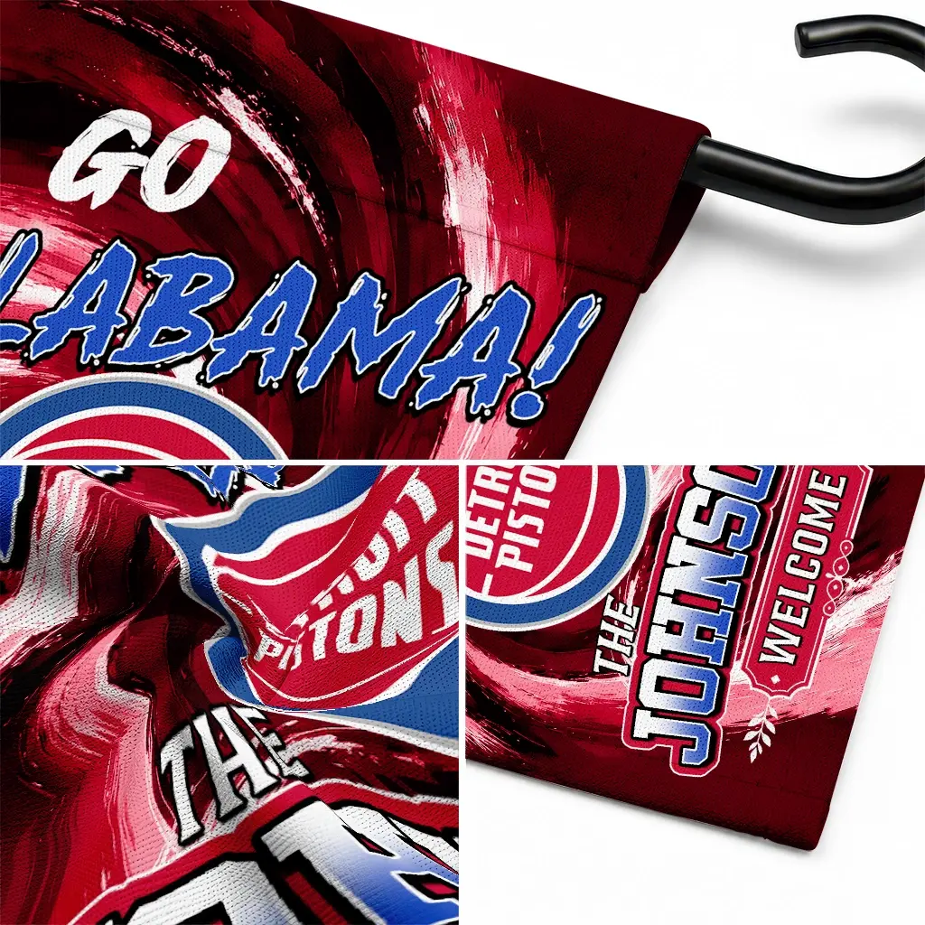 Detroit Pistons Garden Flag Customized Swirl Vortex Red Latest Model Detroit Pistons Garden Flag Customized Swirl Vortex Red Latest Model