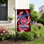 Detroit Pistons Garden Flag Customized Swirl Vortex Red Best Selling