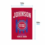 Detroit Pistons Garden Flag Personalized Distressed Stripes Red Best Selling