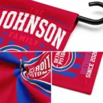 Detroit Pistons Garden Flag Personalized Distressed Stripes Red Best Selling