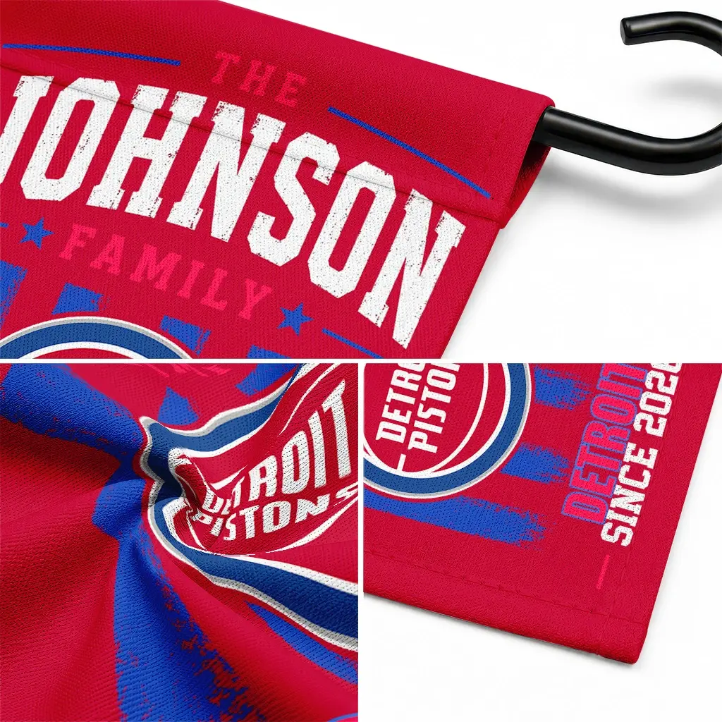 Detroit Pistons Garden Flag Personalized Distressed Stripes Red Latest Model Detroit Pistons Garden Flag Personalized Distressed Stripes Red Latest Model