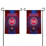Detroit Pistons Garden Flag Personalized Laurel Wreath Red Best Selling