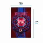 Detroit Pistons Garden Flag Personalized Laurel Wreath Red Best Selling