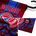 Detroit Pistons Garden Flag Personalized Laurel Wreath Red Best Selling