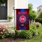 Detroit Pistons Garden Flag Personalized Laurel Wreath Red Best Selling