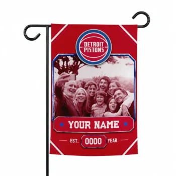 Detroit Pistons Garden Flag Personalized Photo Frame Red Best Selling