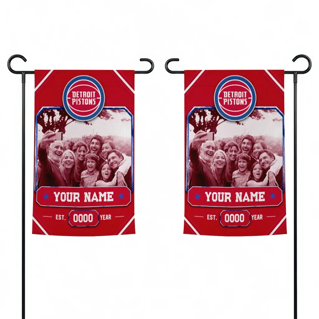 Detroit Pistons Garden Flag Personalized Photo Frame Red Fashion Forward Detroit Pistons Garden Flag Personalized Photo Frame Red Fashion Forward
