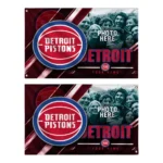 Detroit Pistons House Flag Customized Diagonal Stripes Red Best Selling