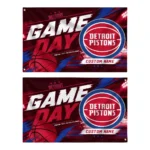 Detroit Pistons House Flag Customized Energy Brushstrokes Red Best Selling