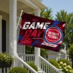 Detroit Pistons House Flag Customized Energy Brushstrokes Red Best Selling