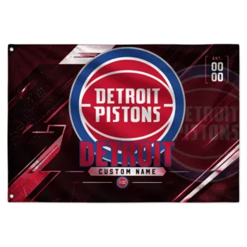 Detroit Pistons House Flag Personalized Speed Slashes Red Best Selling