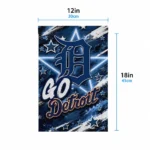 Detroit Tigers Garden Flag Custom Glowing Star Navy Best Selling