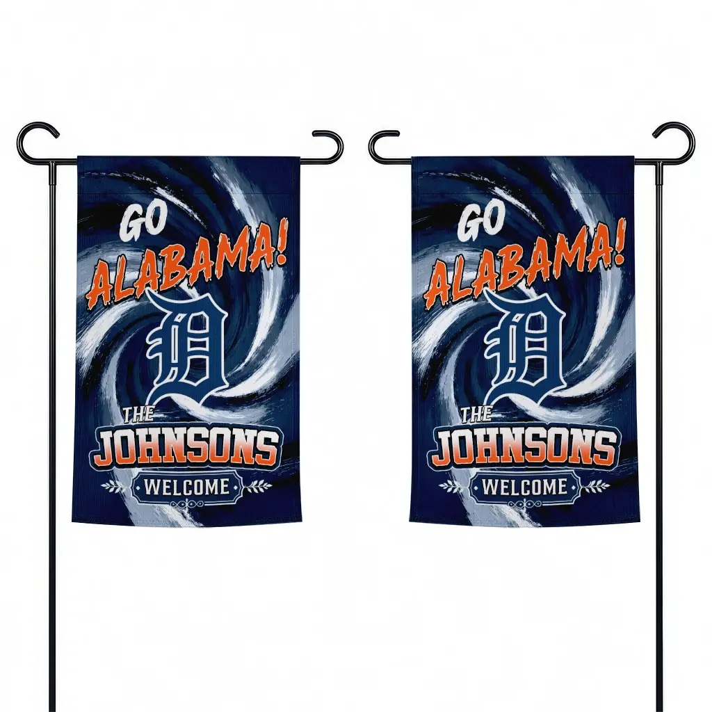 Detroit Tigers Garden Flag Custom Swirl Vortex Navy Fashion Forward Detroit Tigers Garden Flag Custom Swirl Vortex Navy Fashion Forward