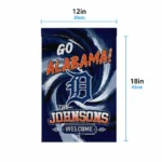 Detroit Tigers Garden Flag Custom Swirl Vortex Navy Best Selling