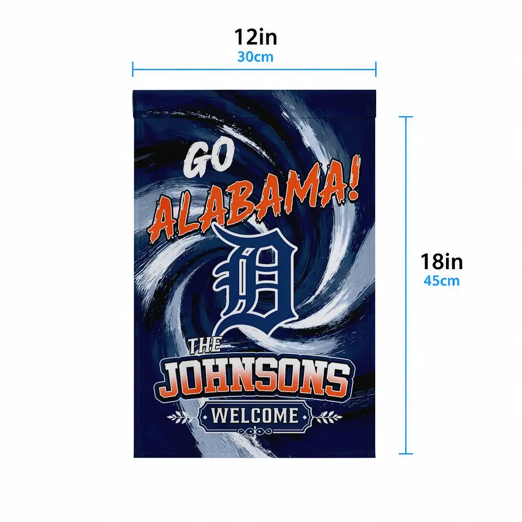 Detroit Tigers Garden Flag Custom Swirl Vortex Navy High Quality Detroit Tigers Garden Flag Custom Swirl Vortex Navy High Quality