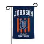 Detroit Tigers Garden Flag Customized Distressed Stripes Navy Best Selling