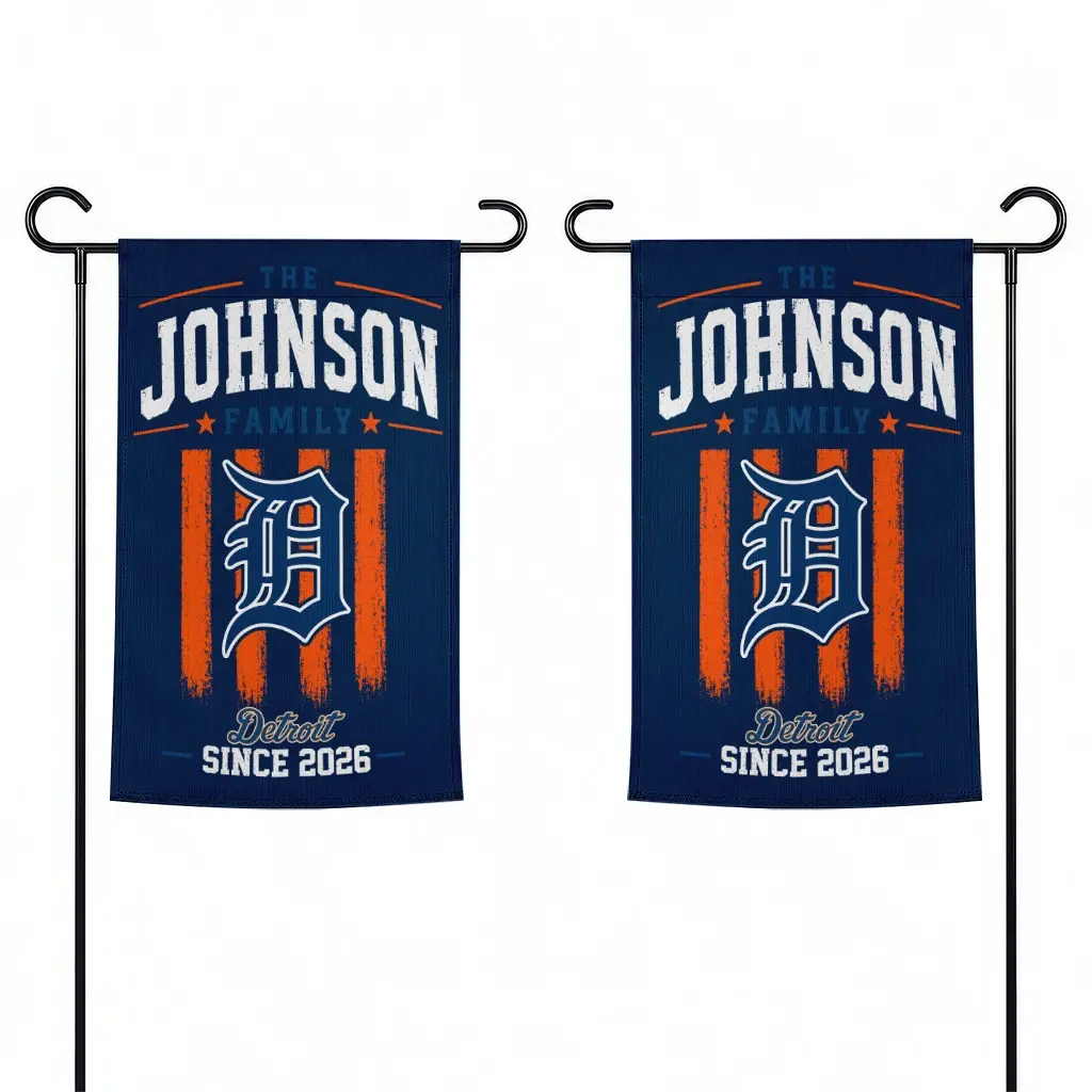 Detroit Tigers Garden Flag Customized Distressed Stripes Navy Fashion Forward Detroit Tigers Garden Flag Customized Distressed Stripes Navy Fashion Forward