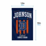Detroit Tigers Garden Flag Customized Distressed Stripes Navy Best Selling
