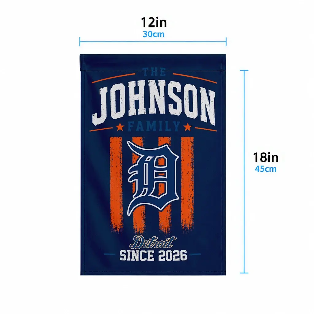 Detroit Tigers Garden Flag Customized Distressed Stripes Navy High Quality Detroit Tigers Garden Flag Customized Distressed Stripes Navy High Quality