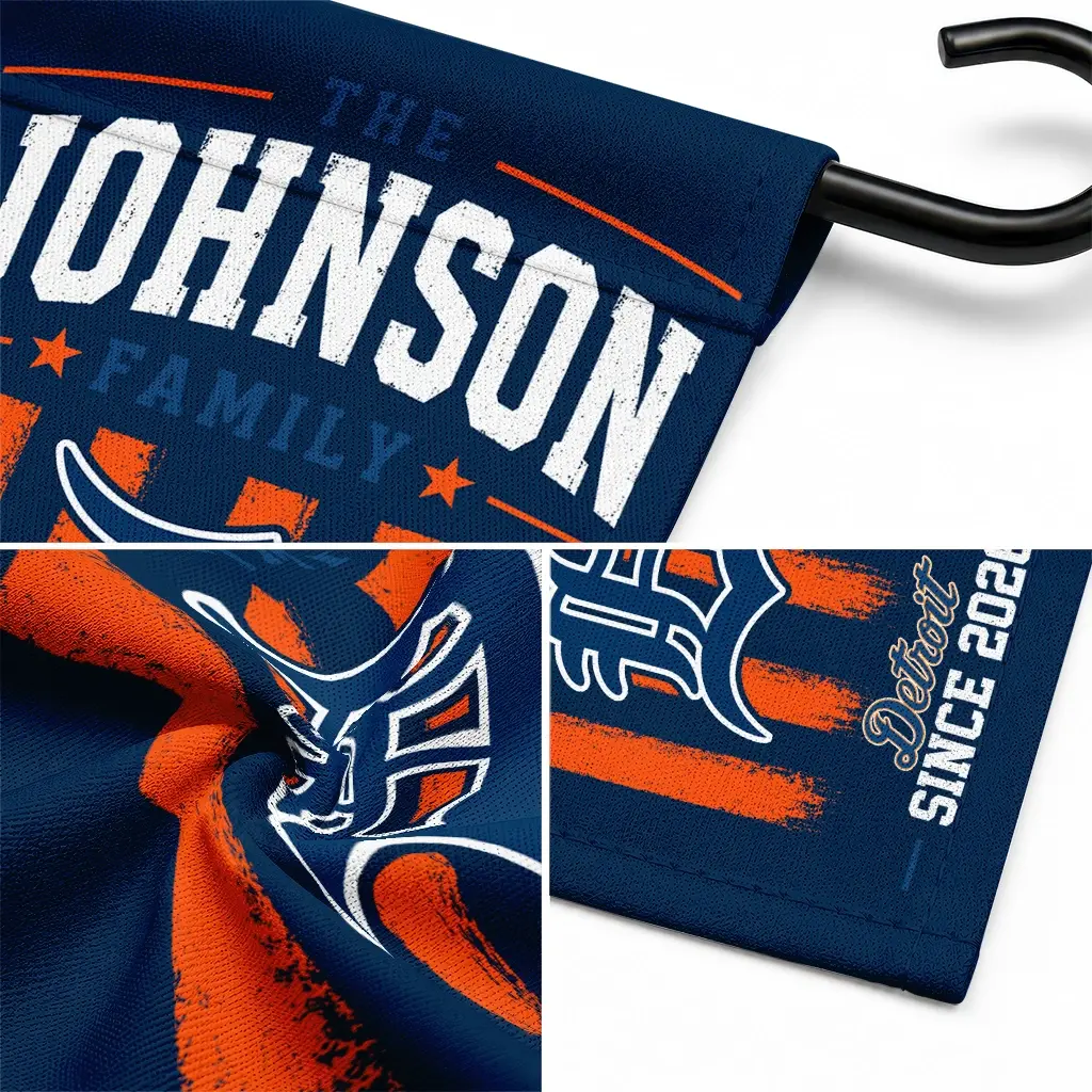 Detroit Tigers Garden Flag Customized Distressed Stripes Navy Latest Model Detroit Tigers Garden Flag Customized Distressed Stripes Navy Latest Model