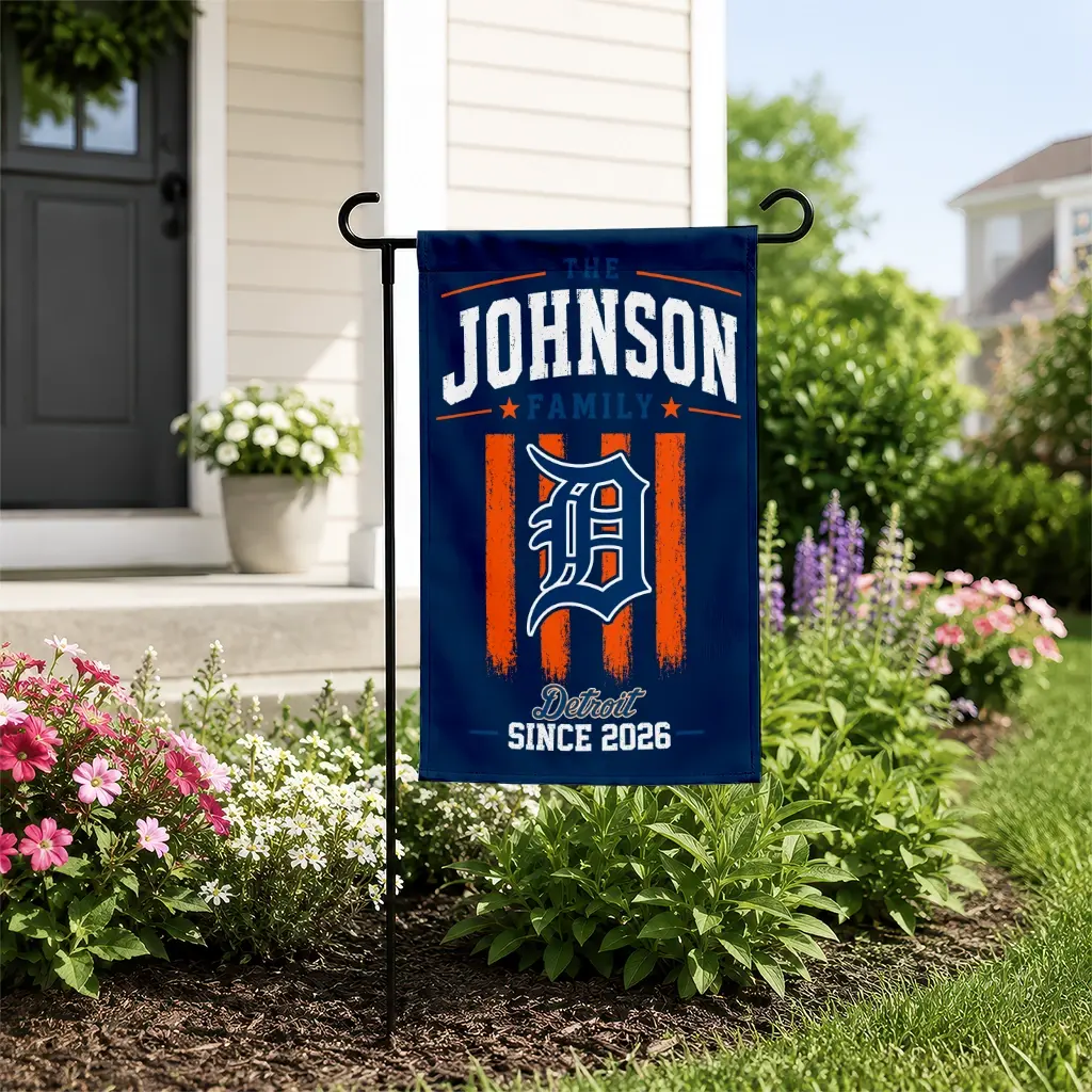 Detroit Tigers Garden Flag Customized Distressed Stripes Navy New Arrival Detroit Tigers Garden Flag Customized Distressed Stripes Navy New Arrival