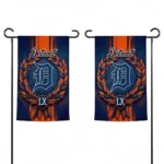 Detroit Tigers Garden Flag Customized Laurel Wreath Navy Best Selling