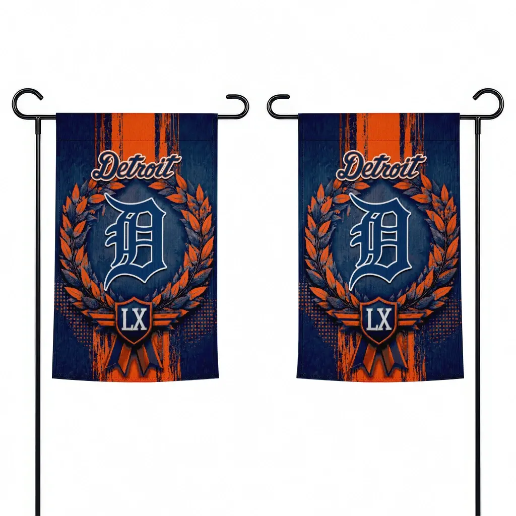 Detroit Tigers Garden Flag Customized Laurel Wreath Navy Fashion Forward Detroit Tigers Garden Flag Customized Laurel Wreath Navy Fashion Forward