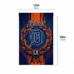 Detroit Tigers Garden Flag Customized Laurel Wreath Navy Best Selling