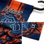 Detroit Tigers Garden Flag Customized Laurel Wreath Navy Best Selling