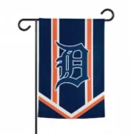 Detroit Tigers Garden Flag Personalized Chevron Stripes Navy Best Selling