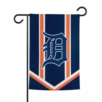 Detroit Tigers Garden Flag Personalized Chevron Stripes Navy Best Selling