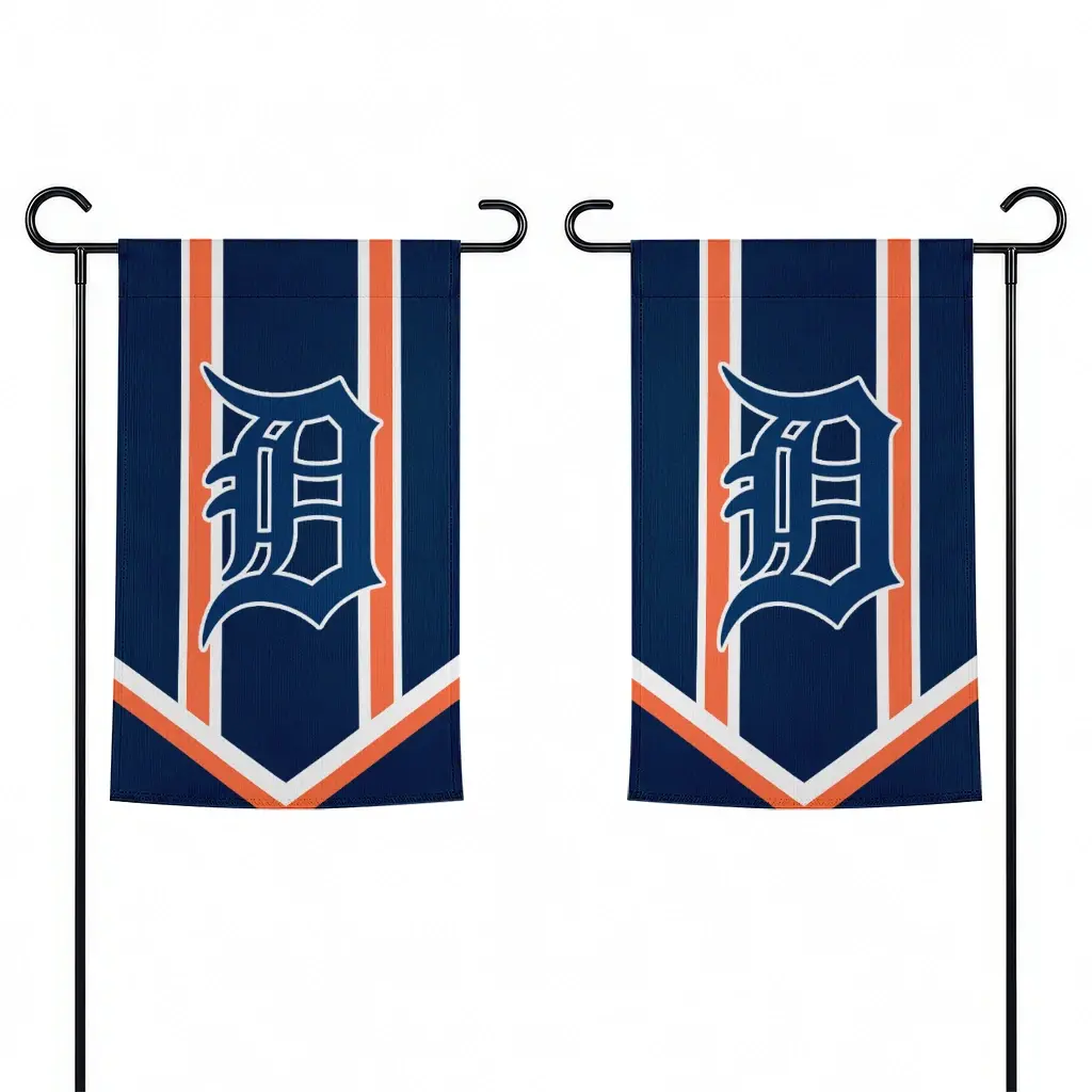 Detroit Tigers Garden Flag Personalized Chevron Stripes Navy Fashion Forward Detroit Tigers Garden Flag Personalized Chevron Stripes Navy Fashion Forward