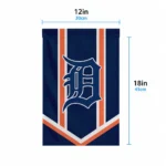 Detroit Tigers Garden Flag Personalized Chevron Stripes Navy Best Selling