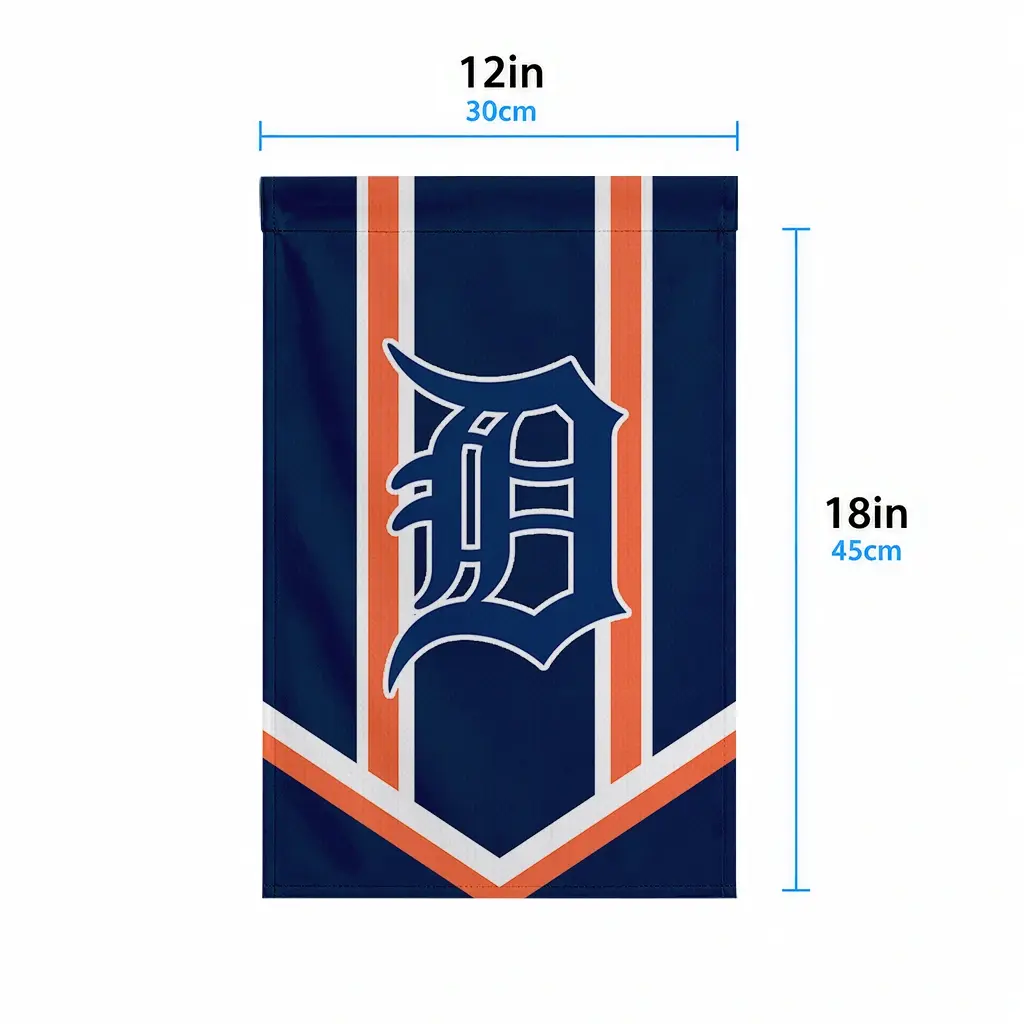 Detroit Tigers Garden Flag Personalized Chevron Stripes Navy High Quality Detroit Tigers Garden Flag Personalized Chevron Stripes Navy High Quality