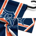 Detroit Tigers Garden Flag Personalized Chevron Stripes Navy Best Selling
