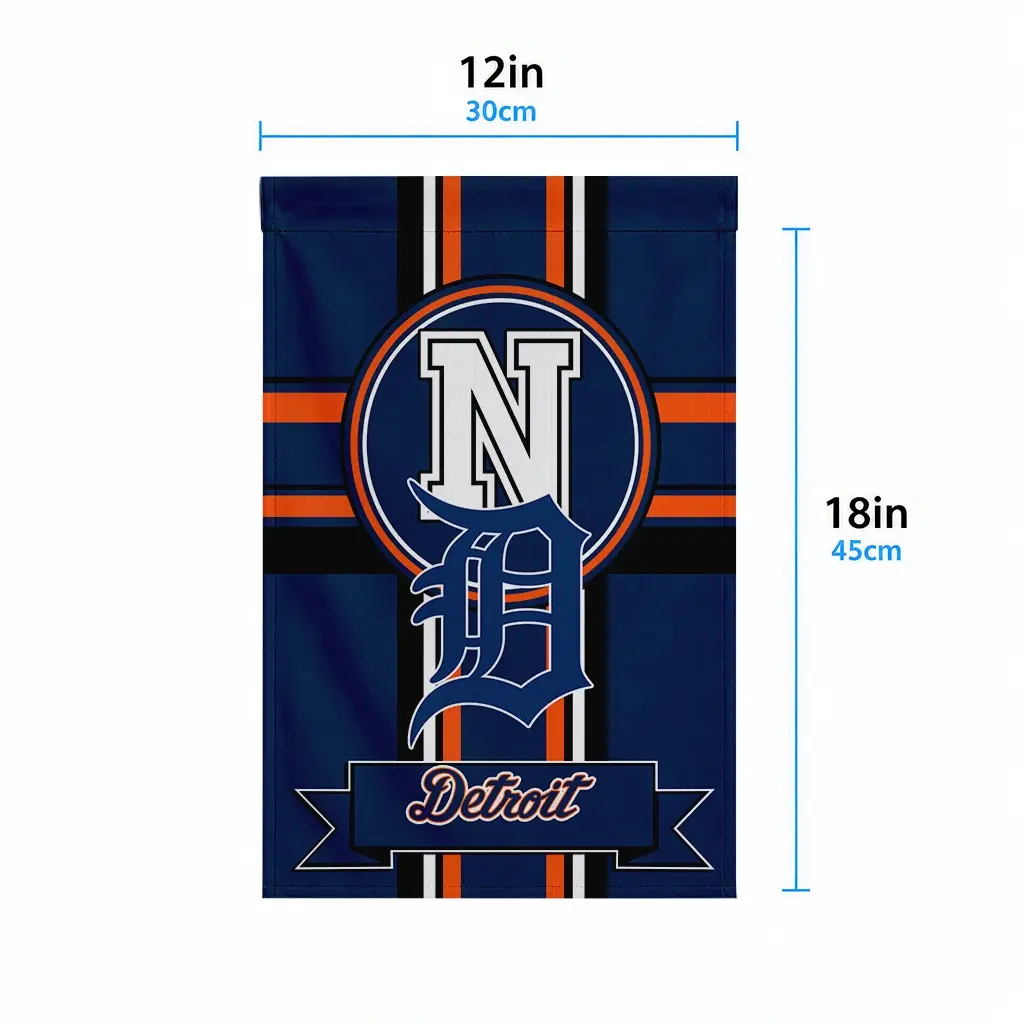 Detroit Tigers Garden Flag Personalized Circle Medallion Navy High Quality Detroit Tigers Garden Flag Personalized Circle Medallion Navy High Quality
