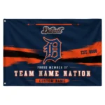 Detroit Tigers House Flag Personalized Brushed Streaks Navy Best Selling